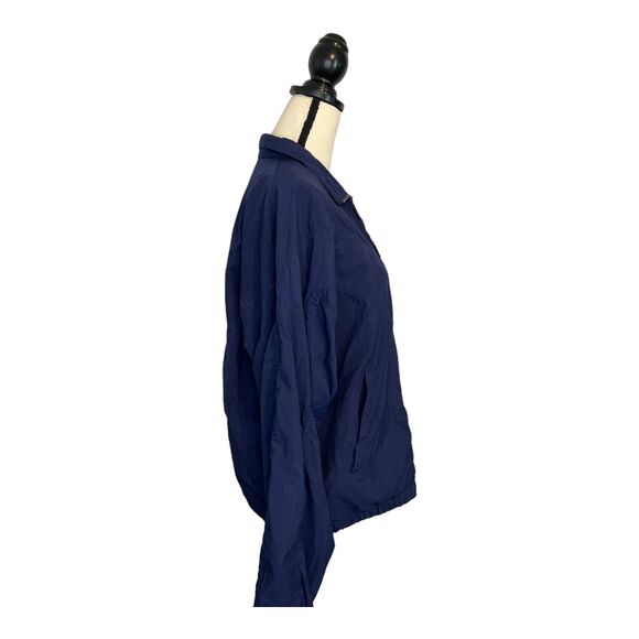 Vintage 90's On Your Mark Women's Navy Blue Windbreaker Zip Jacket Mesh Lining - Picture 5 of 7